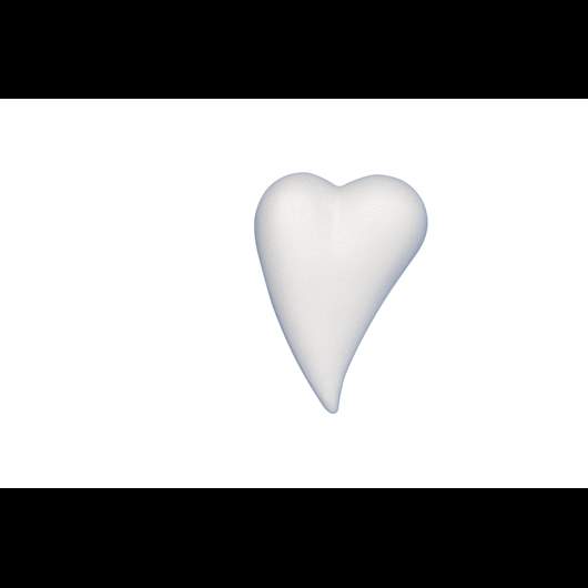 Styrofoam heart curved 8x5cm